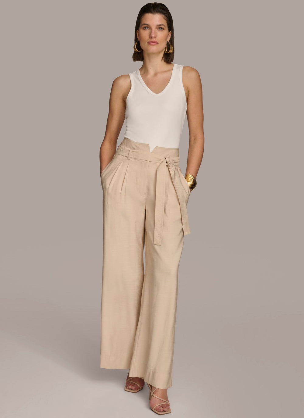 Donna Karan | HIGH WAIST WIDE LEG PANT
