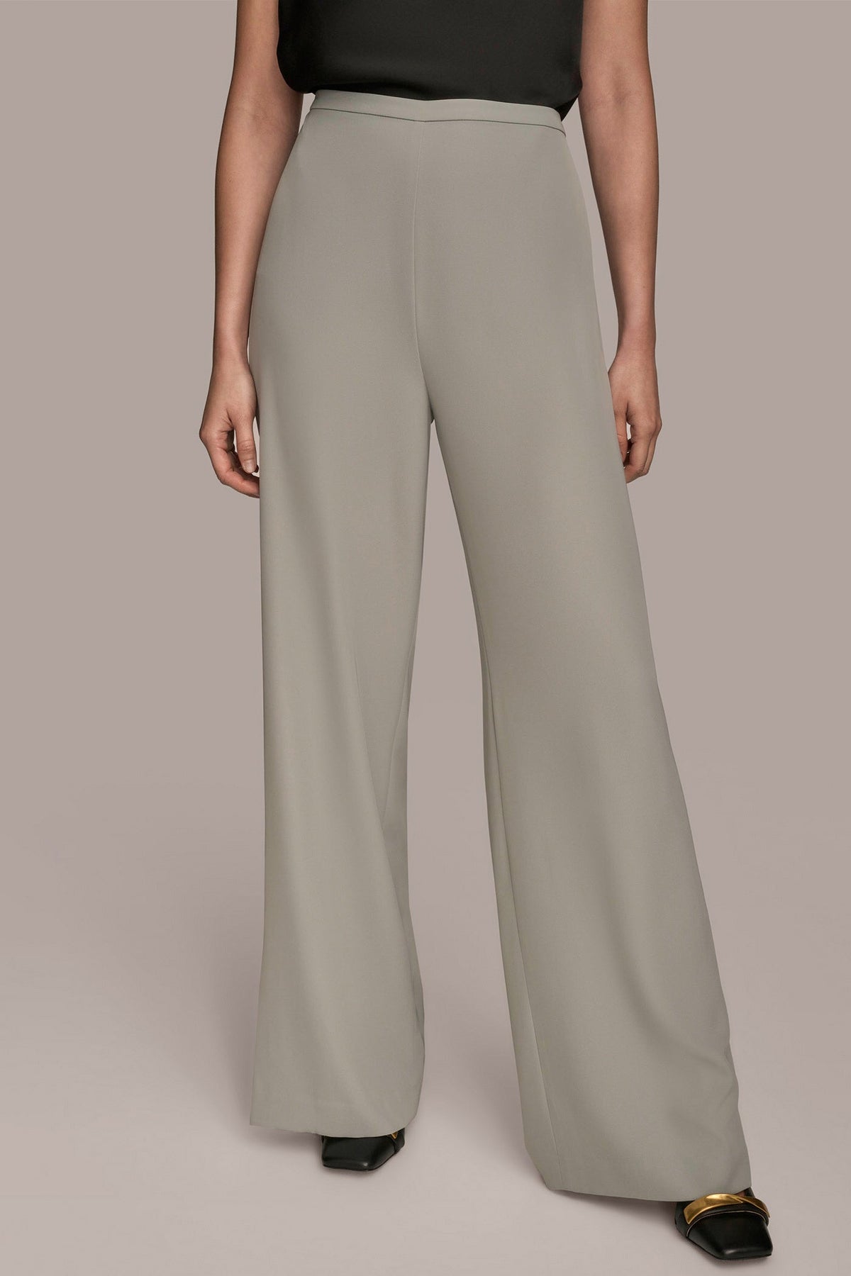 Donna Karan | EXTRA HIGH-RISE PLEATED WIDE-LEG PANT