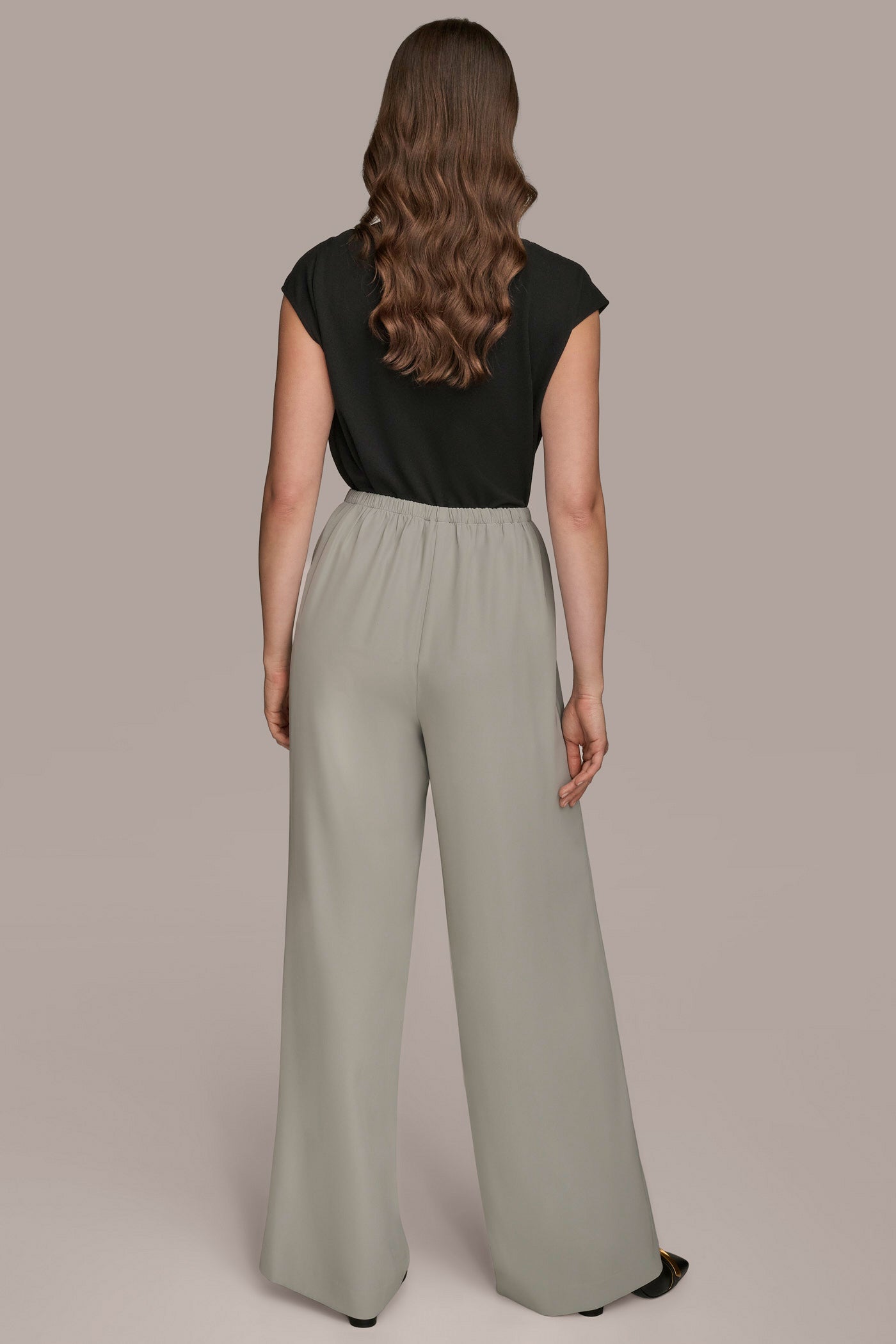 Donna Karan | EXTRA HIGH-RISE PLEATED WIDE-LEG PANT