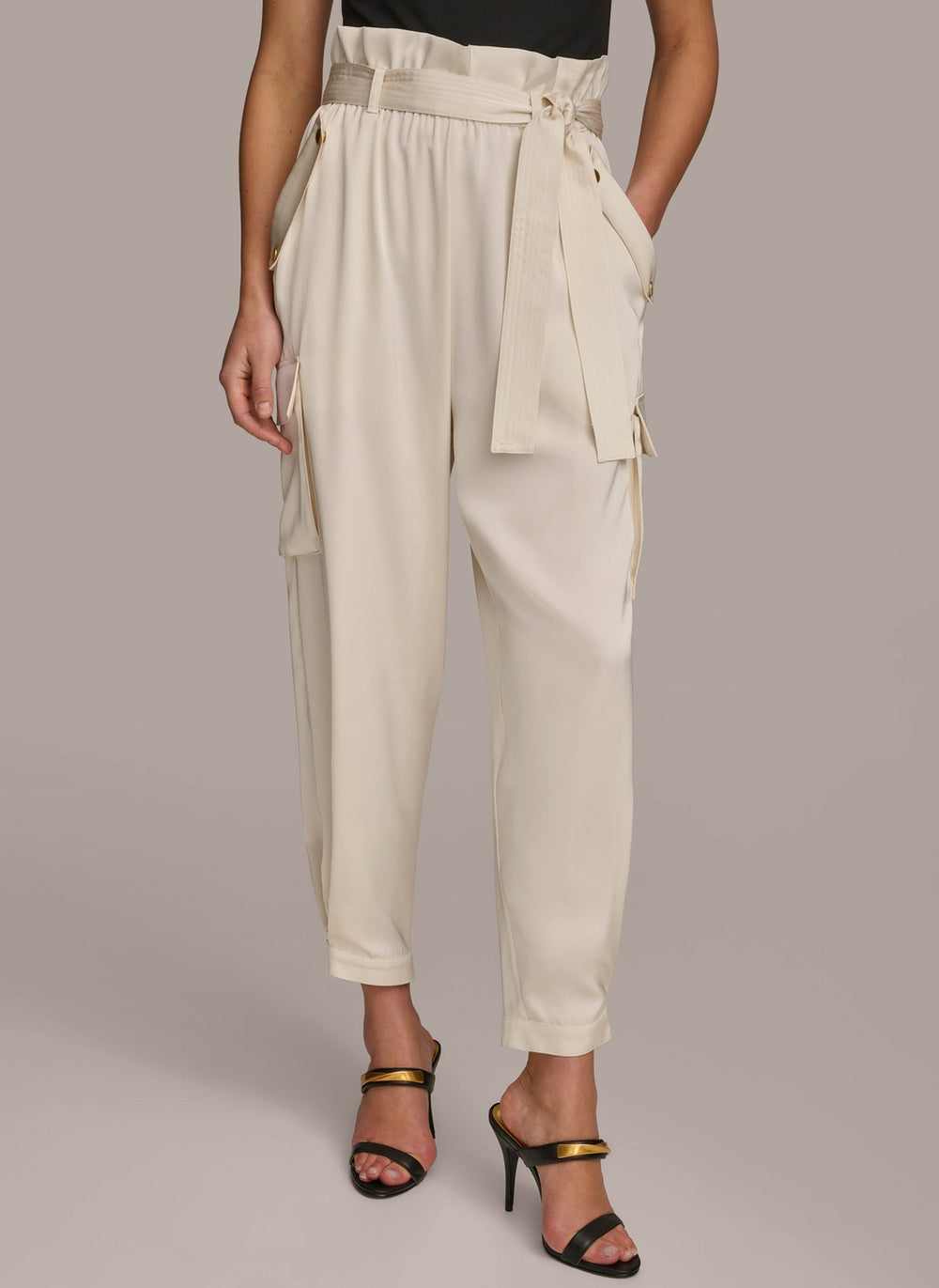 Donna Karan | CARGO PANT WITH TIE BELT
