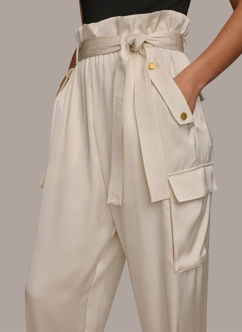 Donna Karan | CARGO PANT WITH TIE BELT
