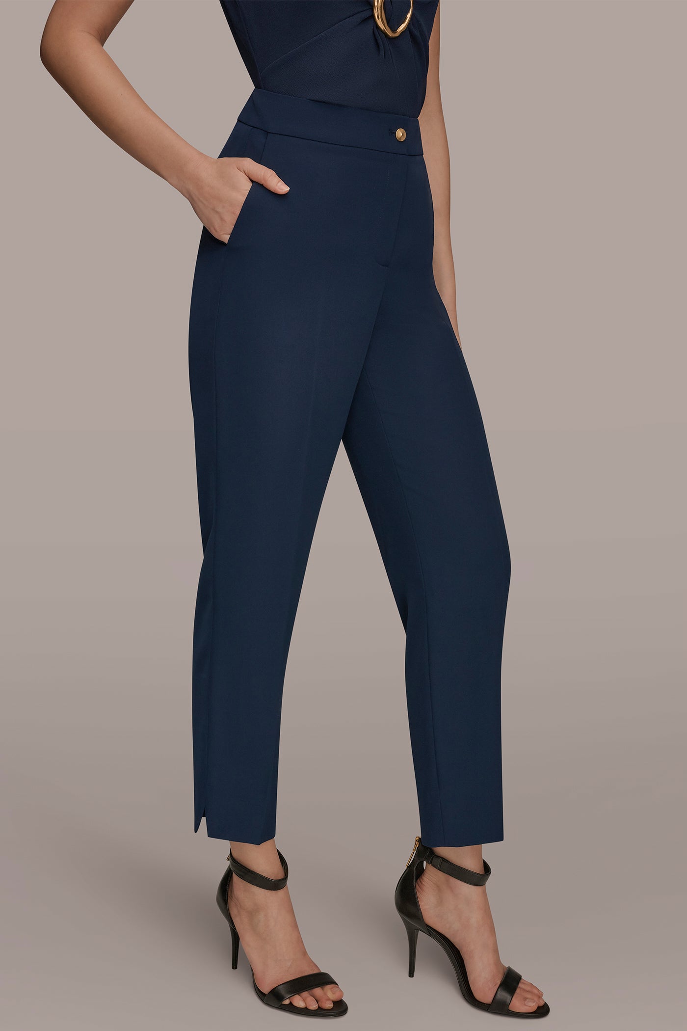 Donna Karan | MID-RISE SLIM ANKLE PANT