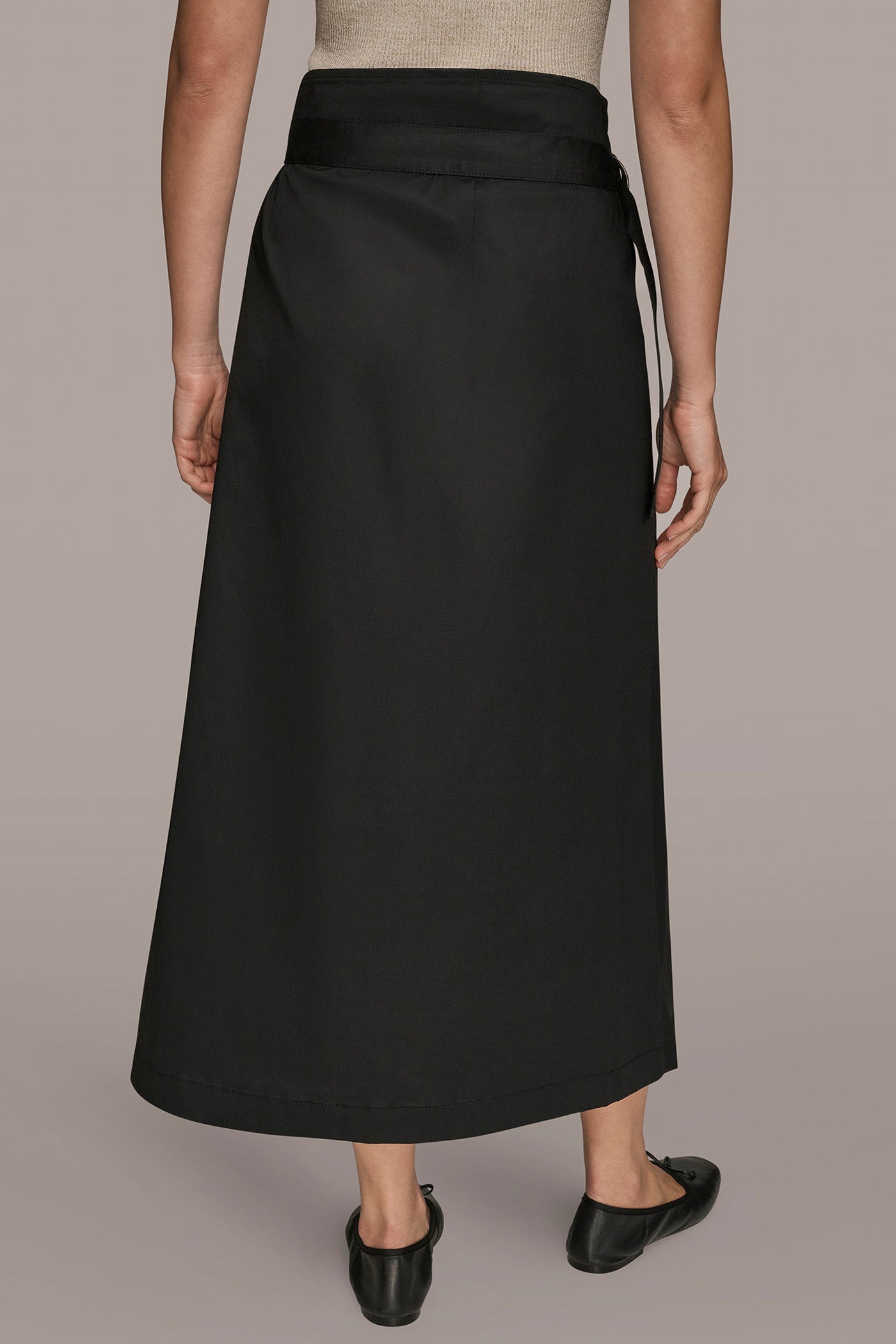 Donna Karan | ASYMMETRIC MIDI WRAP CARGO SKIRT
