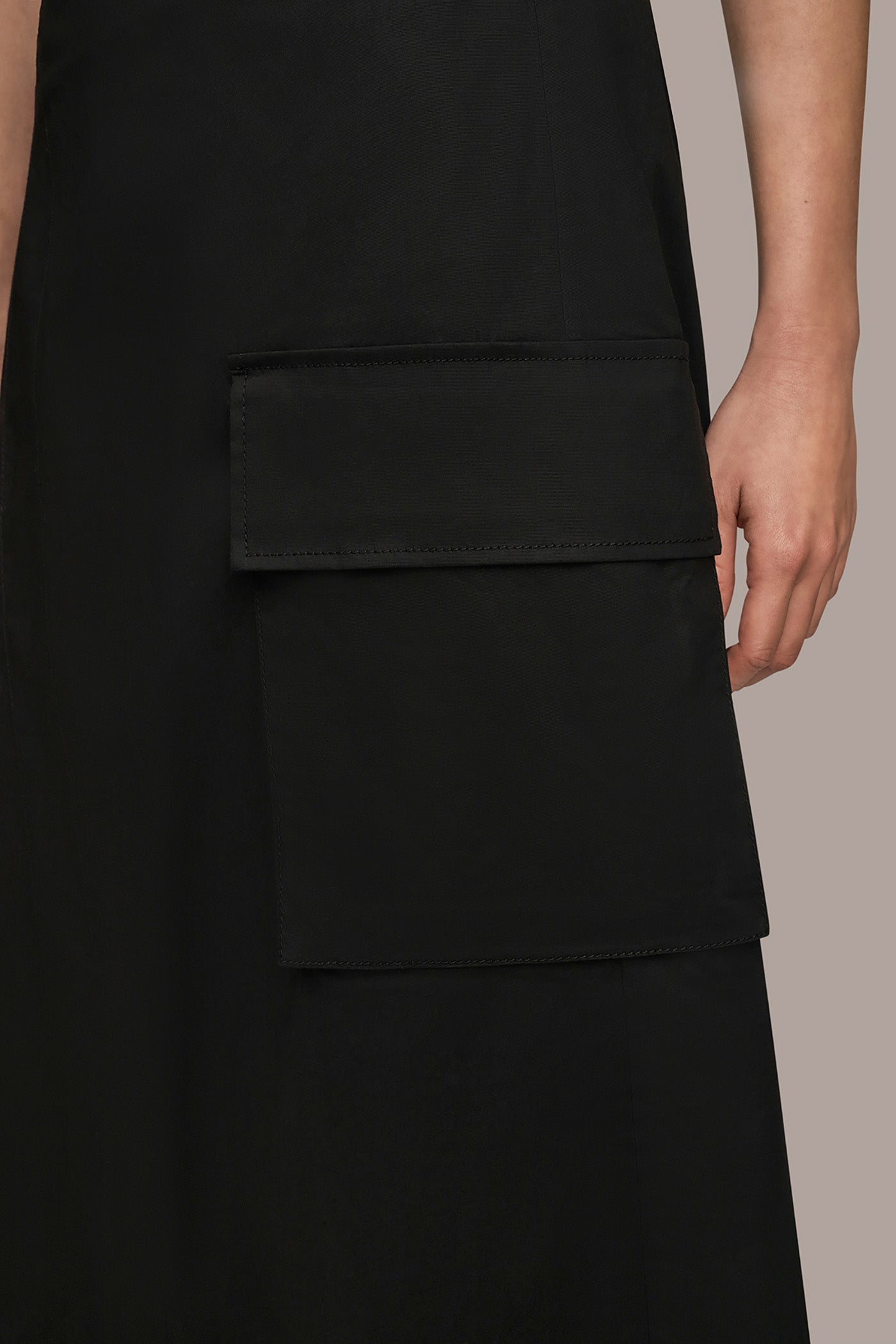 Donna Karan | ASYMMETRIC MIDI WRAP CARGO SKIRT