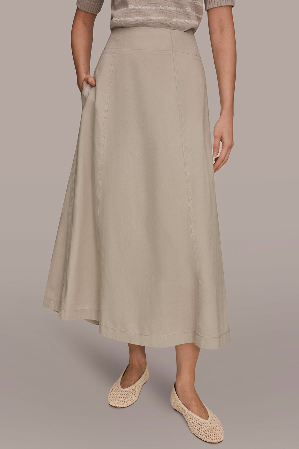 Donna Karan | MIDI A-LINE PANEL SKIRT