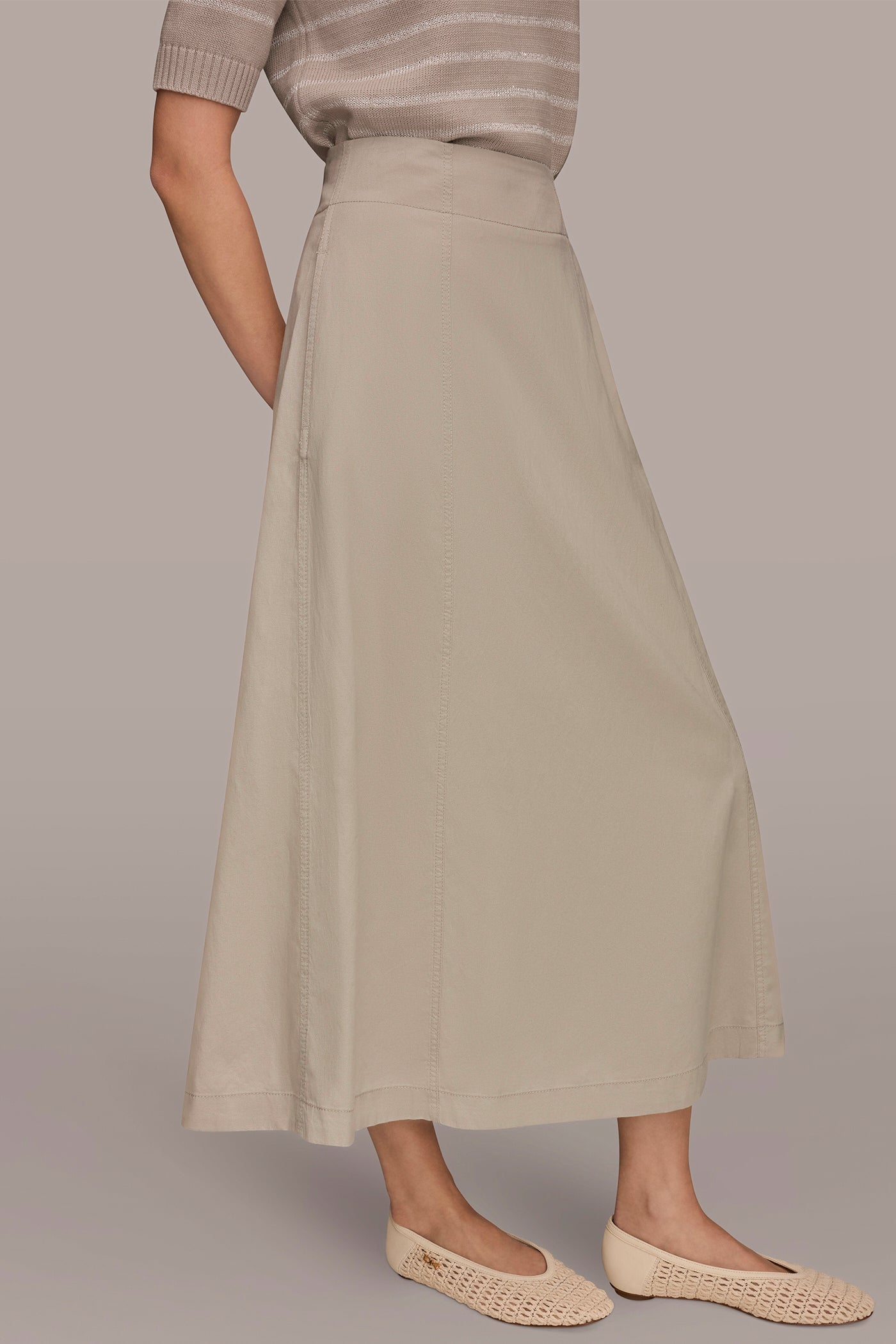 Donna Karan | MIDI A-LINE PANEL SKIRT