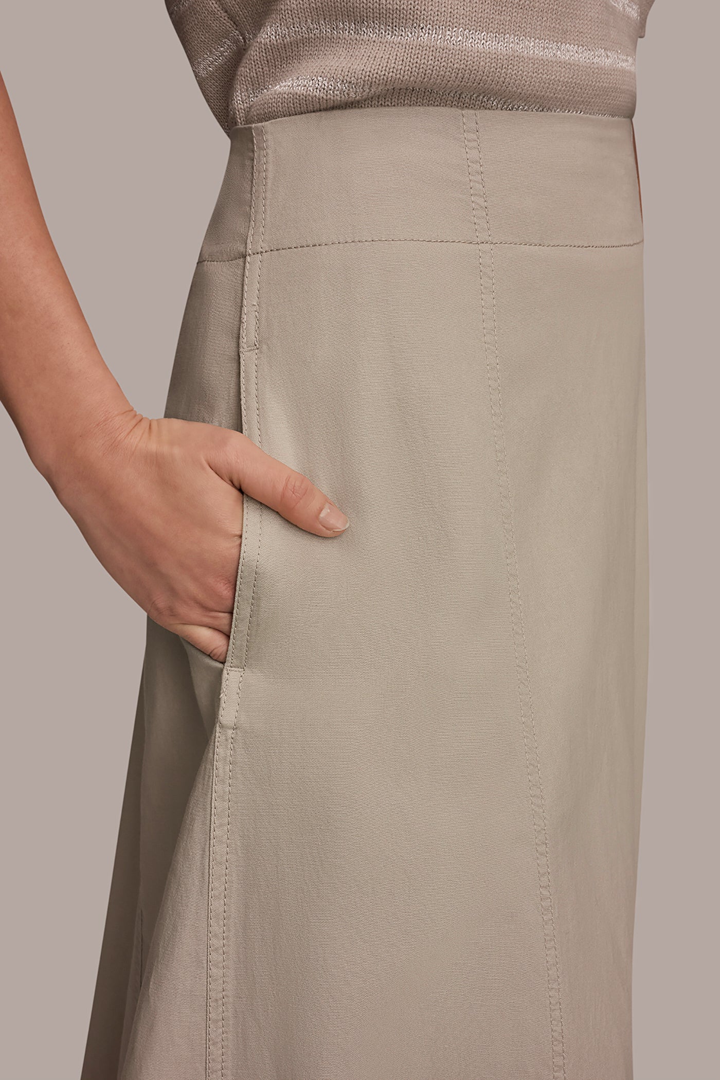 Donna Karan | MIDI A-LINE PANEL SKIRT