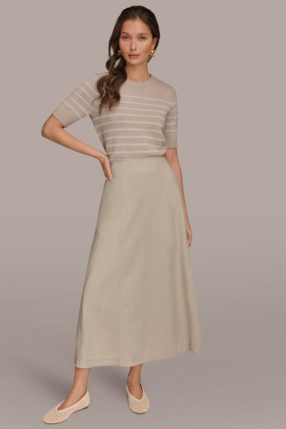 Donna Karan | MIDI A-LINE PANEL SKIRT
