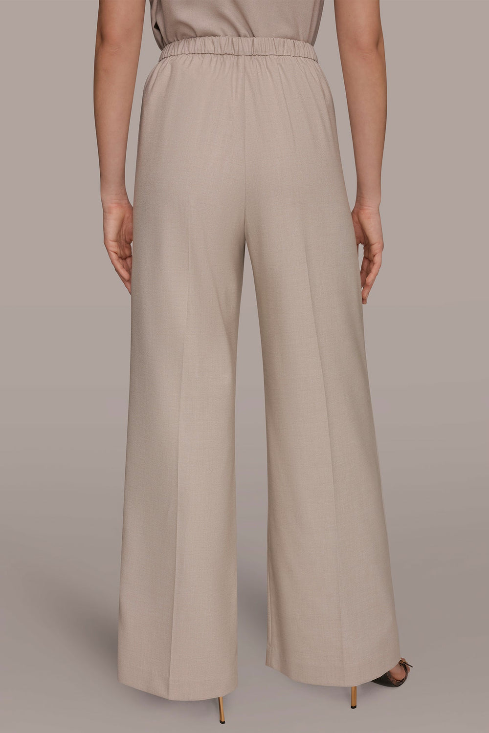 Donna Karan | MID-RISE PLEATED WIDE-LEG SUIT PANT