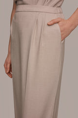 Donna Karan | MID-RISE PLEATED WIDE-LEG SUIT PANT