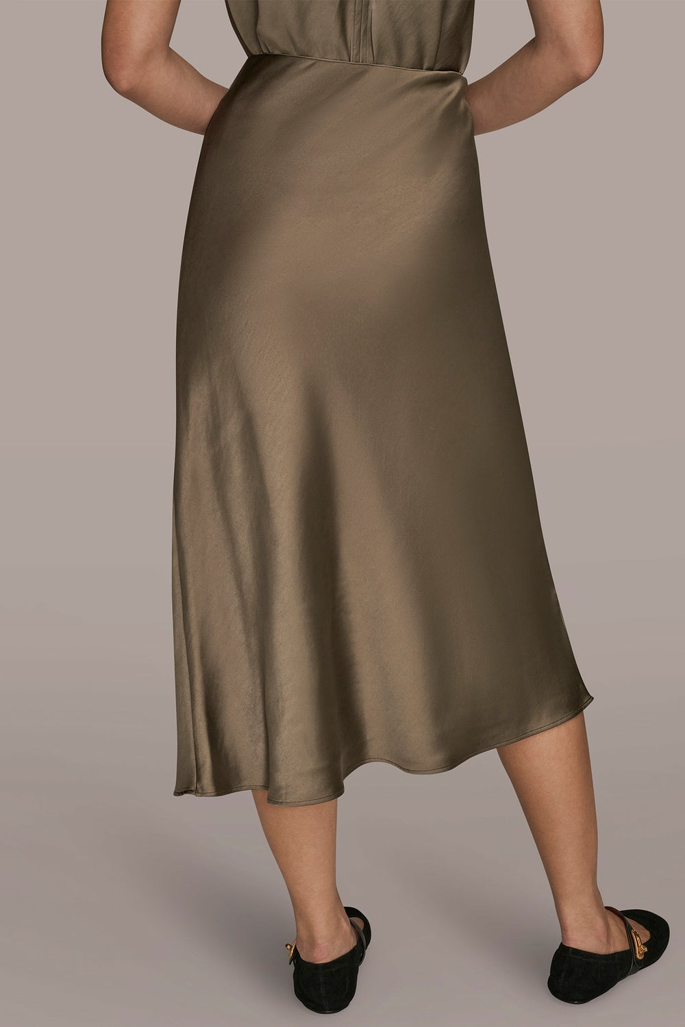 Donna Karan | SATIN MIDI A-LINE SKIRT