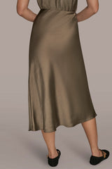 Donna Karan | SATIN MIDI A-LINE SKIRT