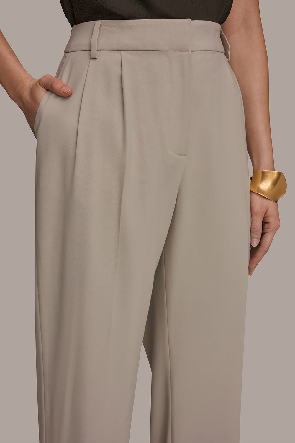 Donna Karan | PLEATED WIDE LEG PANT