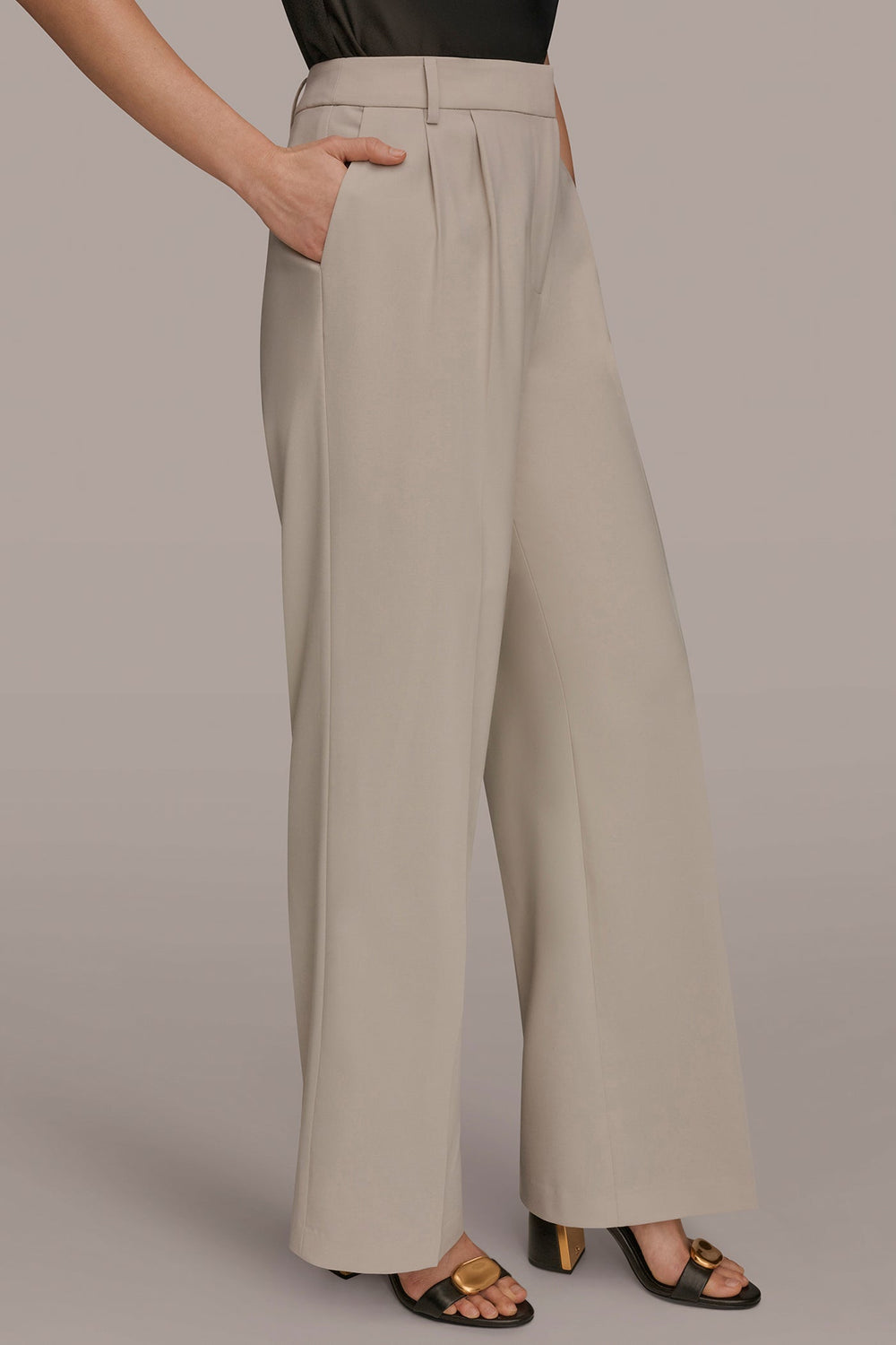 Donna Karan | PLEATED WIDE LEG PANT