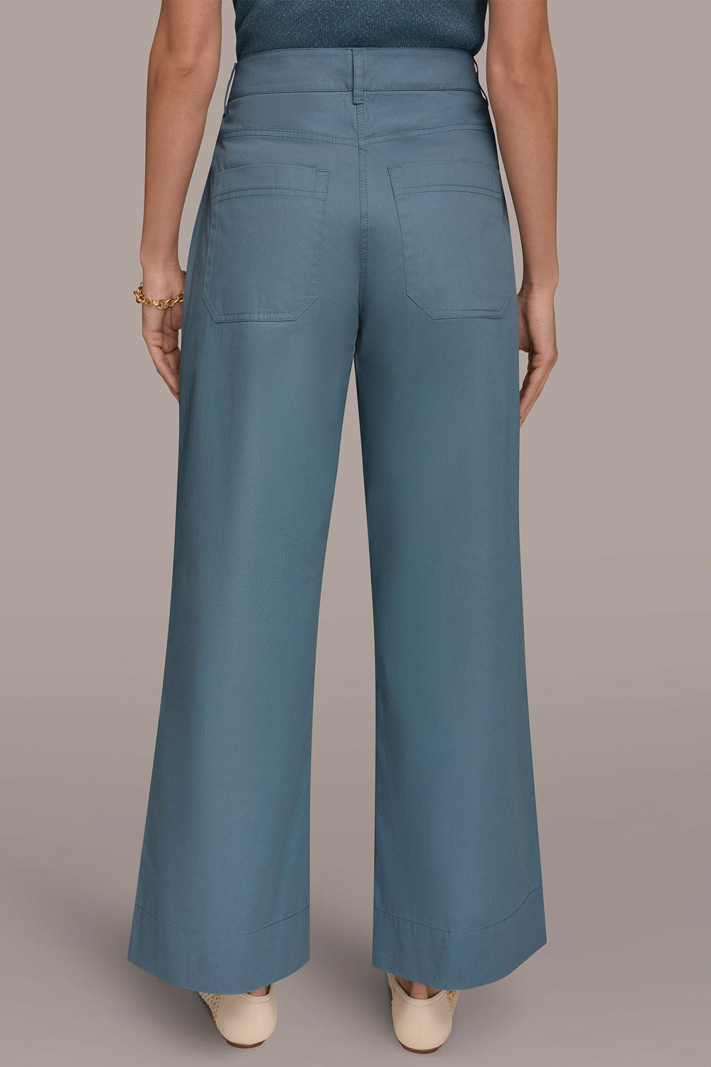 Donna Karan | HIGH-RISE PINTUCKED WIDE-LEG TROUSER