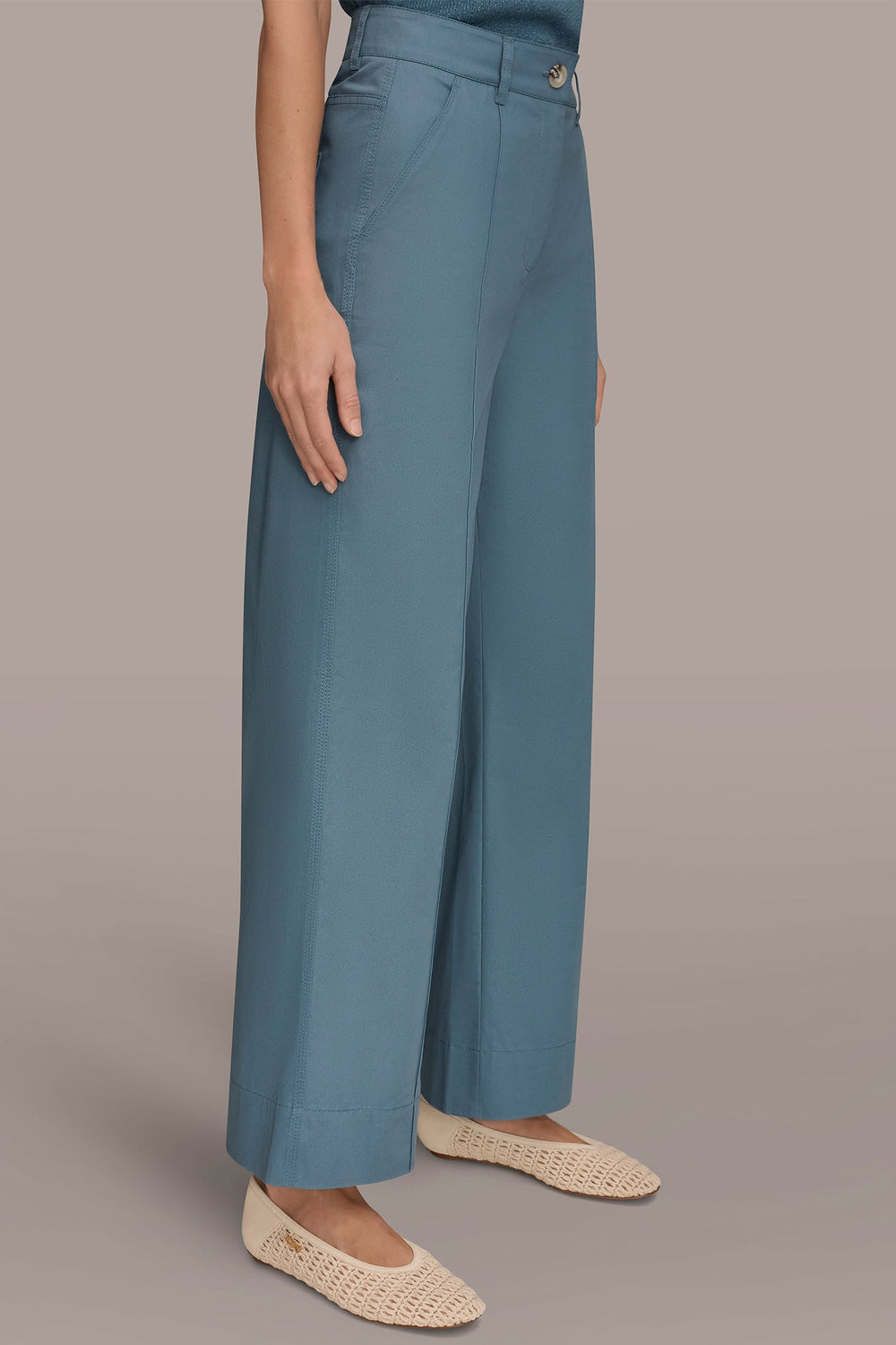 Donna Karan | HIGH-RISE PINTUCKED WIDE-LEG TROUSER