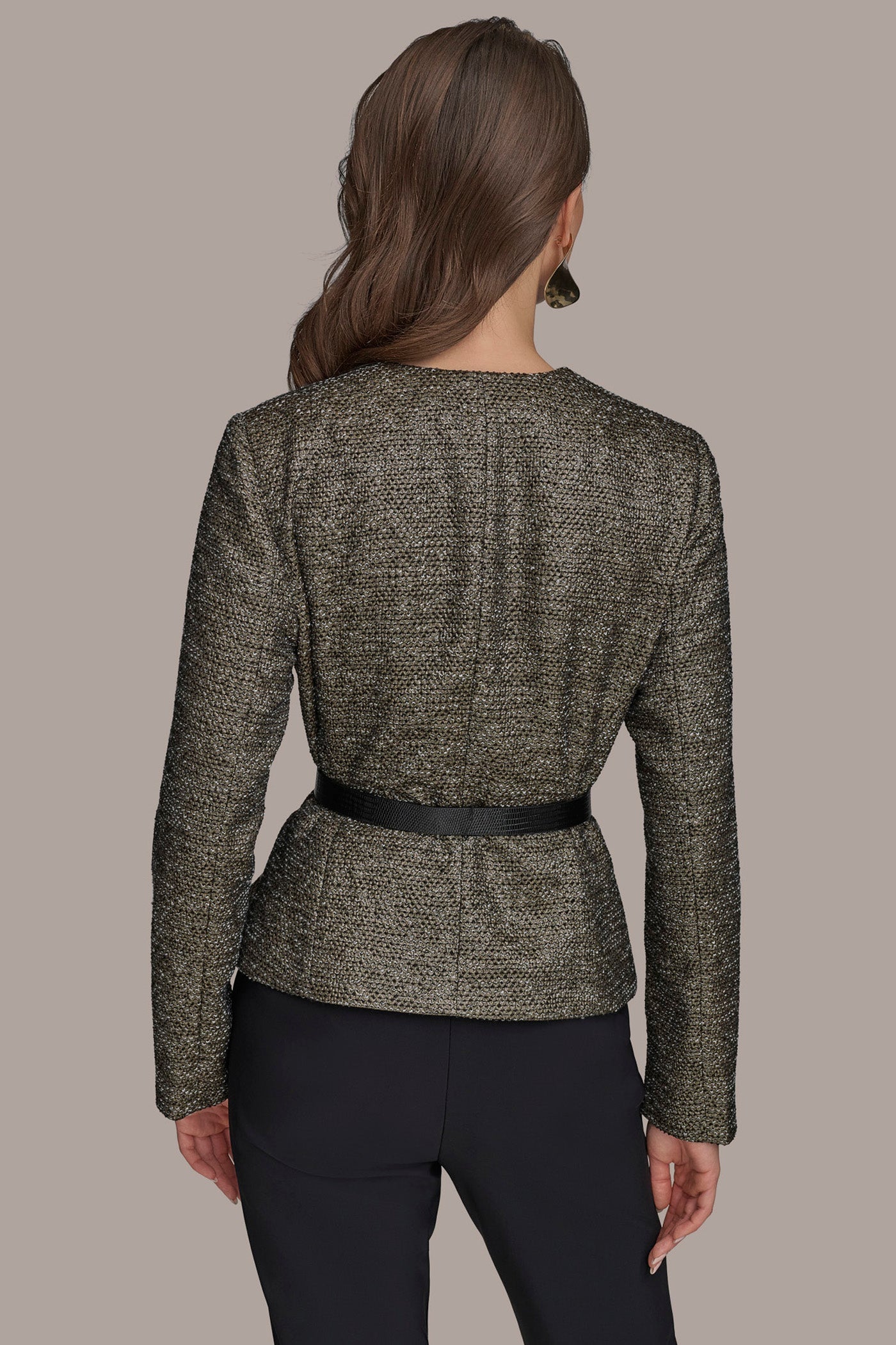 Donna Karan | METALLIC WRAP JACKET