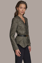 Donna Karan | METALLIC WRAP JACKET