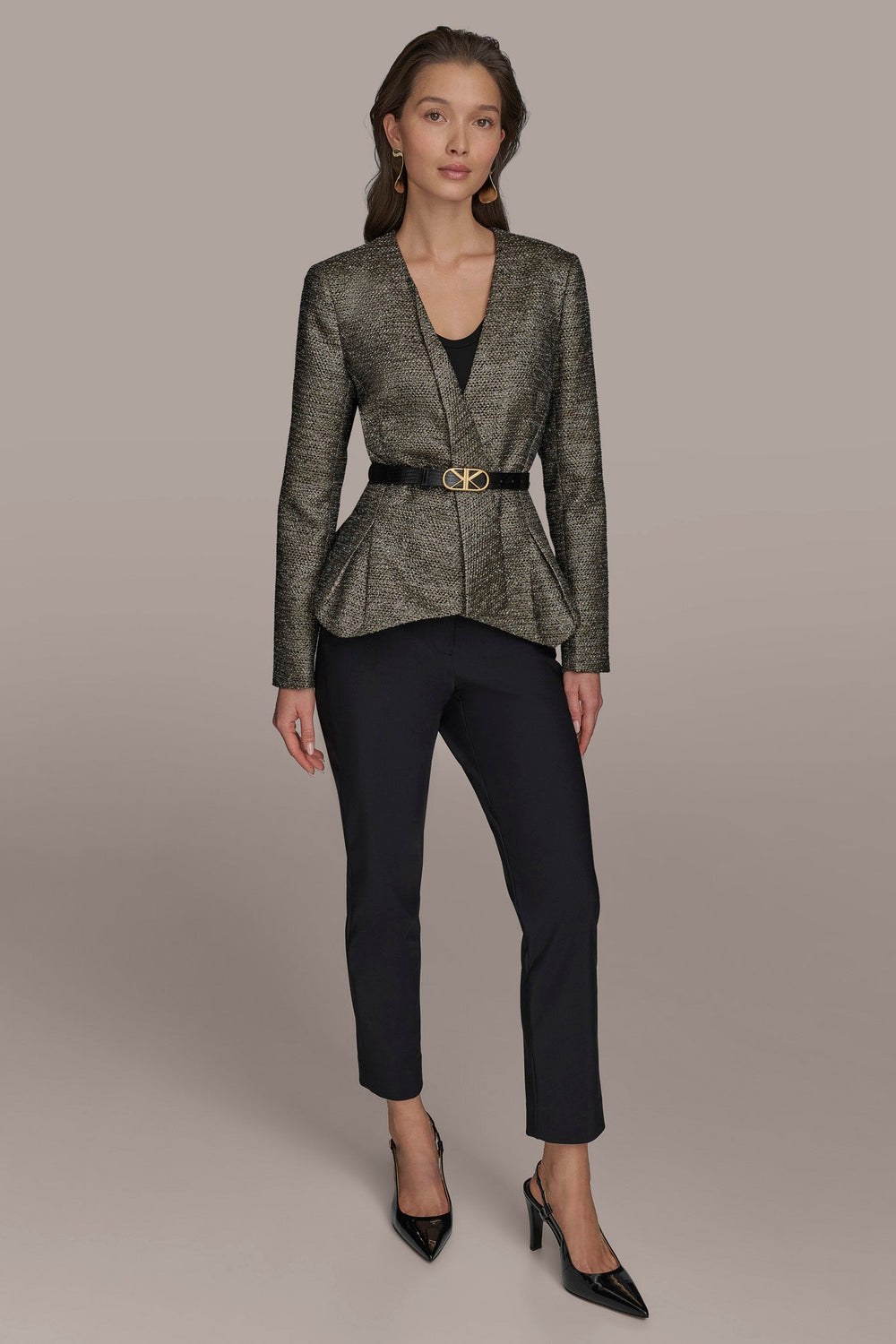 Donna Karan | METALLIC WRAP JACKET