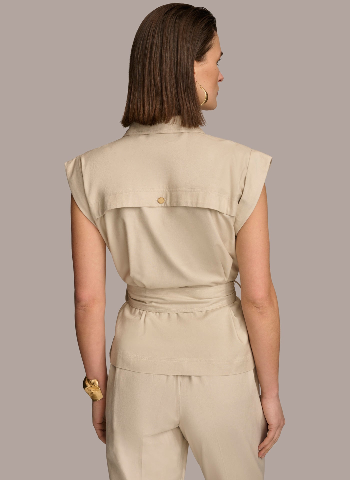 Donna Karan | BELTED JACKET WITH POCKETS