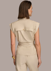 Donna Karan | BELTED JACKET WITH POCKETS