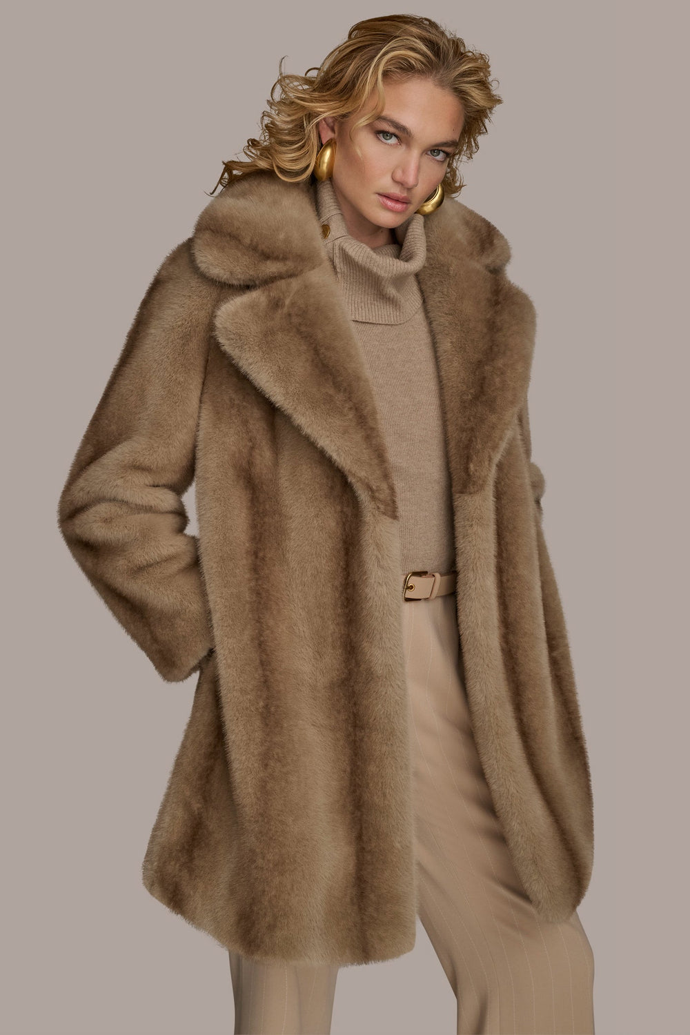 Donna Karan | LUXE FAUX FUR COAT