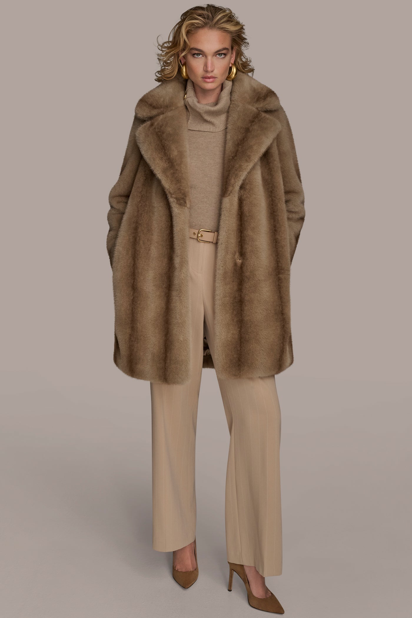 Donna Karan | LUXE FAUX FUR COAT