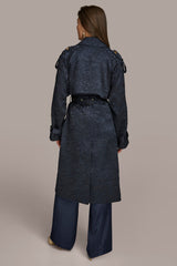 Donna Karan | CRUSHED SATIN TRENCH COAT
