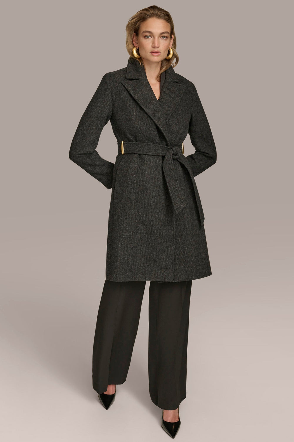 Donna Karan | WOOL LONG WRAP COAT