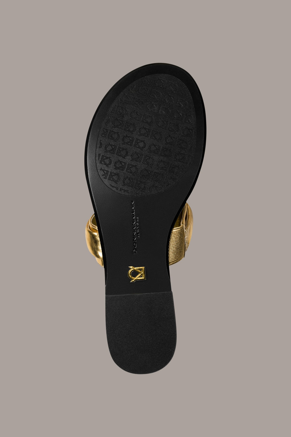 Donna Karan | VELVET METALLIC THONG FLAT SANDAL
