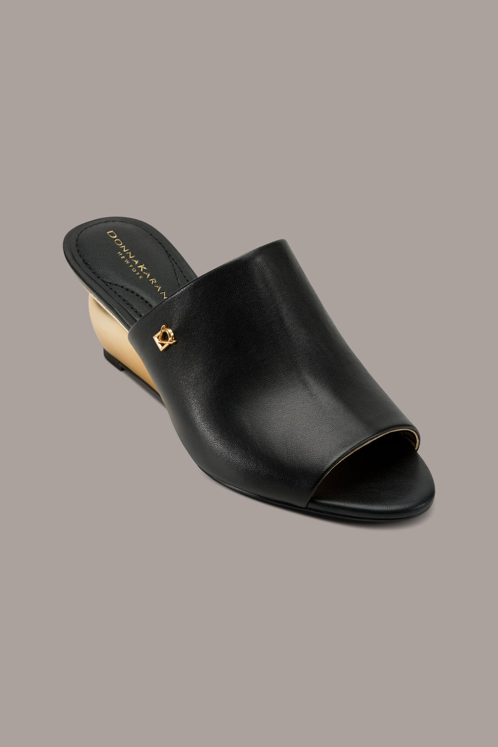 Donna Karan | DONNA LEATHER WEDGE MULE SANDAL
