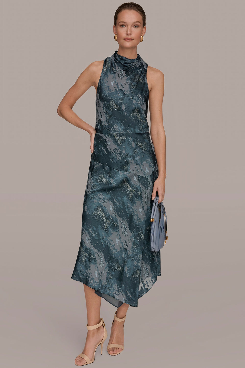 Donna Karan | SLEEVELESS METALLIC BURNOUT DRESS