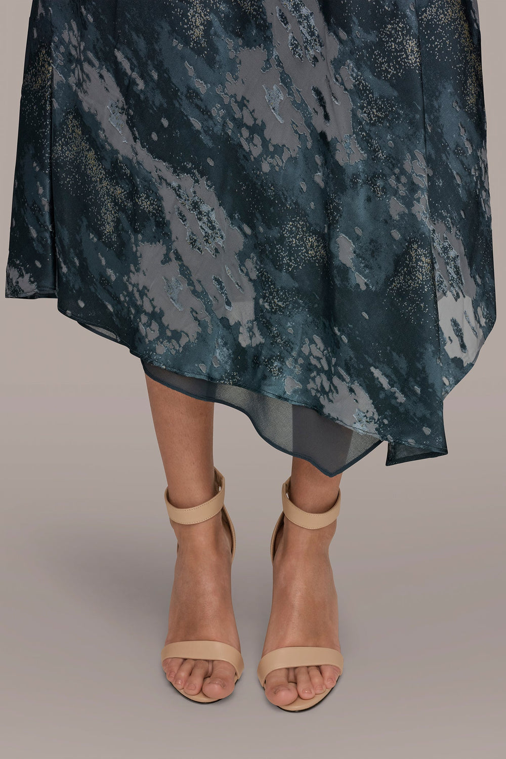 Donna Karan | SLEEVELESS METALLIC BURNOUT DRESS