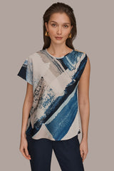 Donna Karan | ASYMMETRICAL SHOULDER BLOUSE