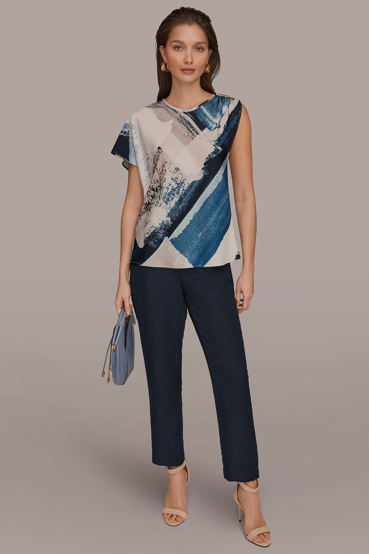 Donna Karan | ASYMMETRICAL SHOULDER BLOUSE
