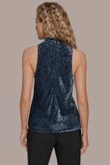 Donna Karan | HIGH-NECK BURNOUT TOP