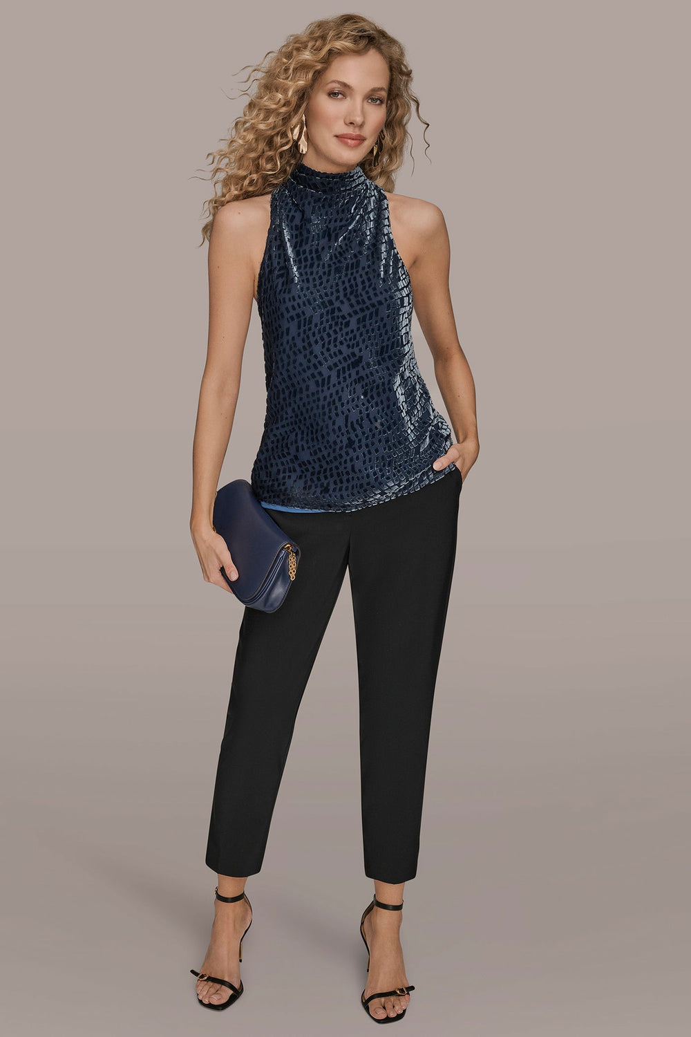 Donna Karan | HIGH-NECK BURNOUT TOP
