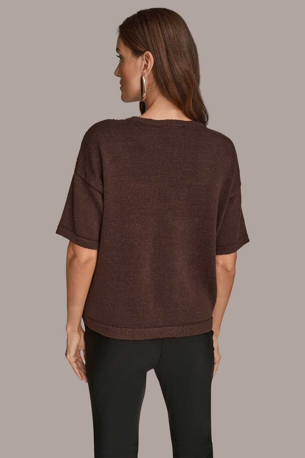 Donna Karan | ELBOW-SLEEVE SEQUIN SWEATER