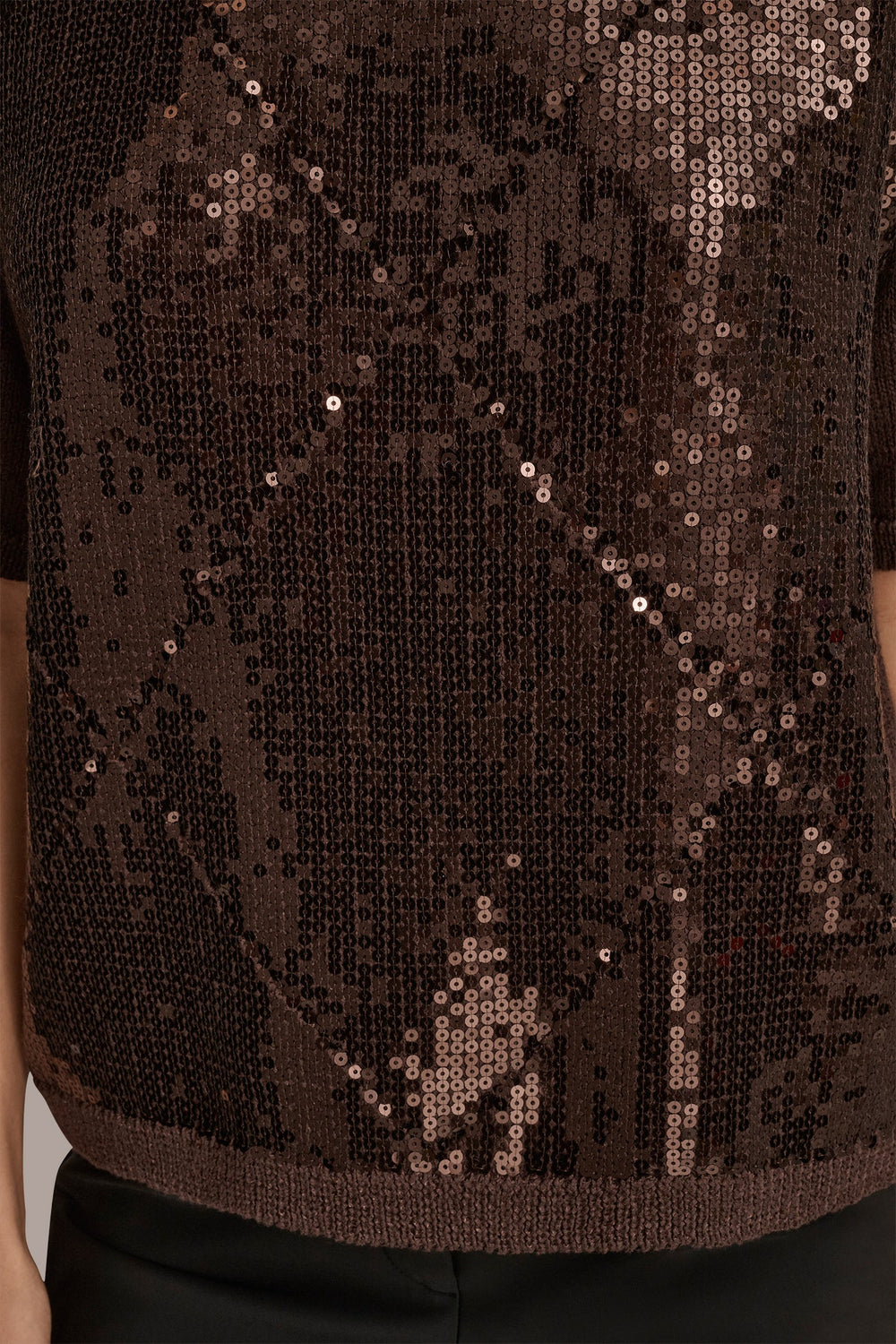 Donna Karan | ELBOW-SLEEVE SEQUIN SWEATER