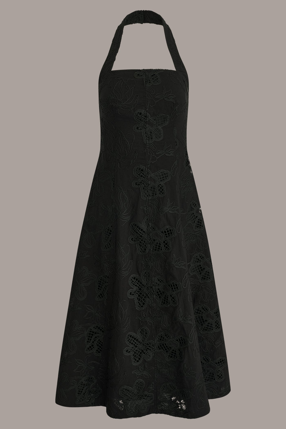 Donna Karan | SLEEVELESS SWEETHEART MIDI HALTER DRESS