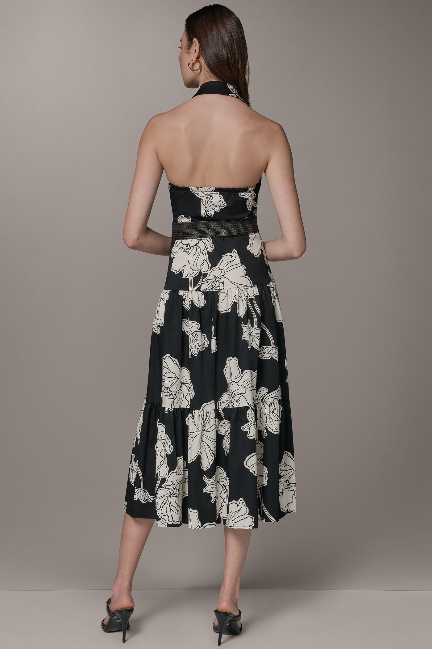 Donna Karan | SLEEVELESS MIDI HALTER SHIRT DRESS