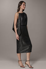 Donna Karan | SLEEVELESS ASYMMETRIC MIDI DRESS