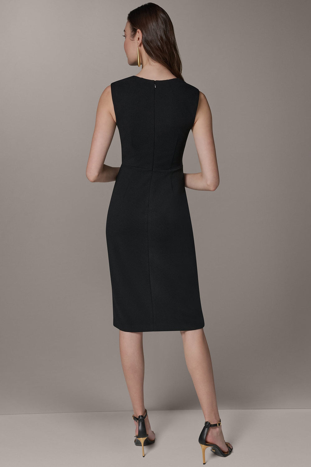 Donna Karan | SLEEVELESS WRAP-EFFECT MIDI DRESS