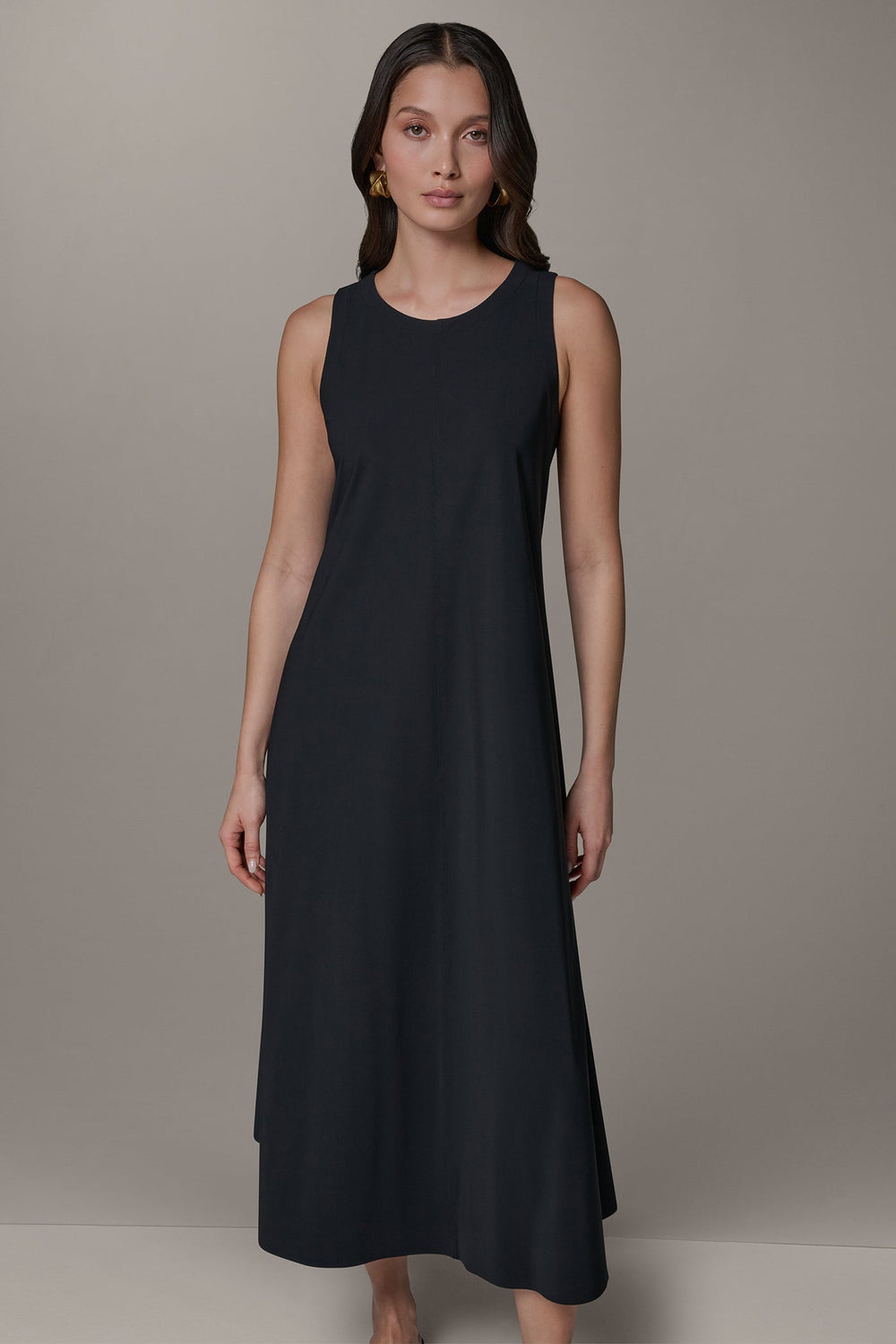 Donna Karan | SLEEVELESS MIDI TRAPEZE DRESS