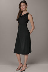 Donna Karan | SLEEVELESS MIDI HALTER DRESS