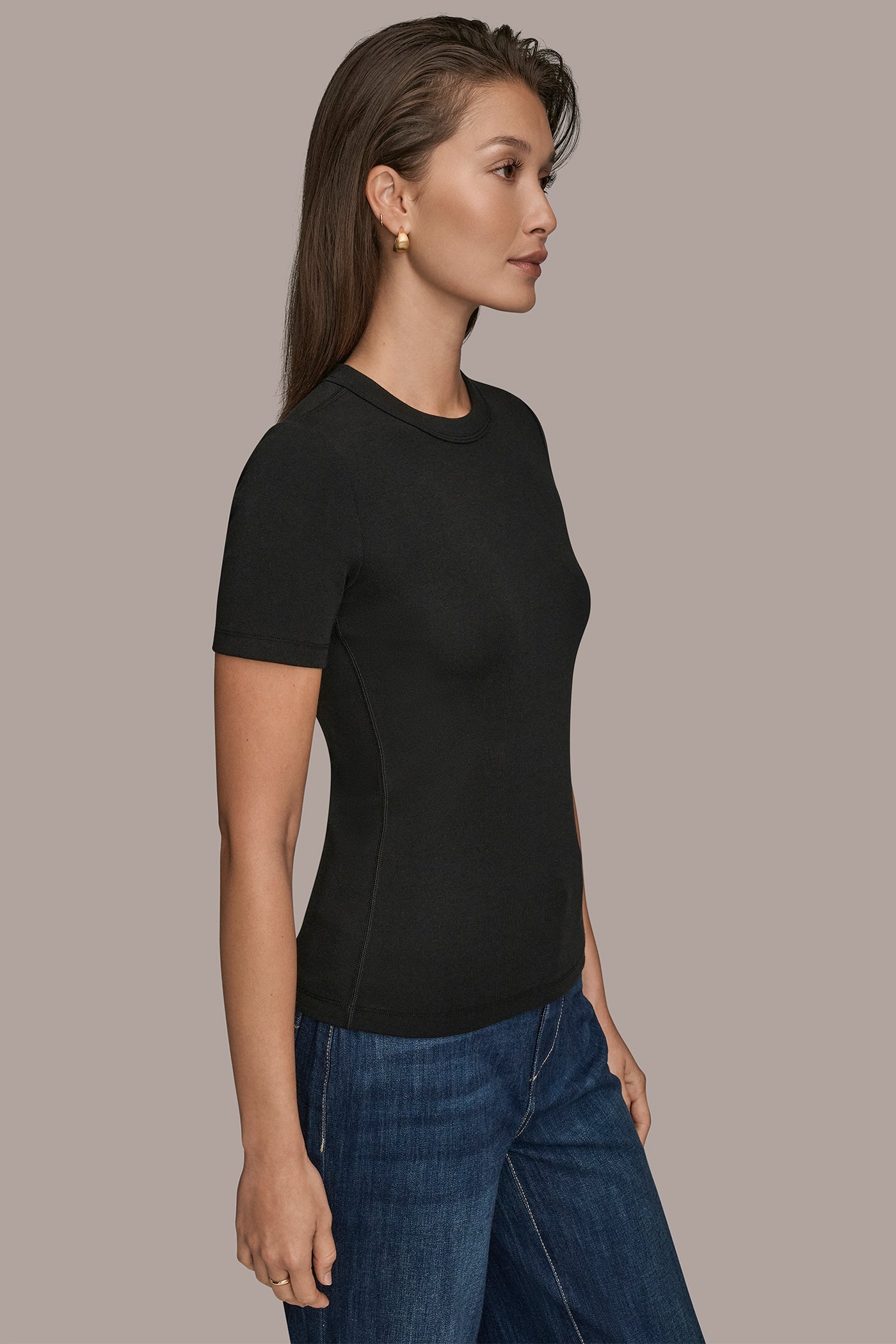 Donna Karan | SHORT SLEEVE CREW NECK TEE