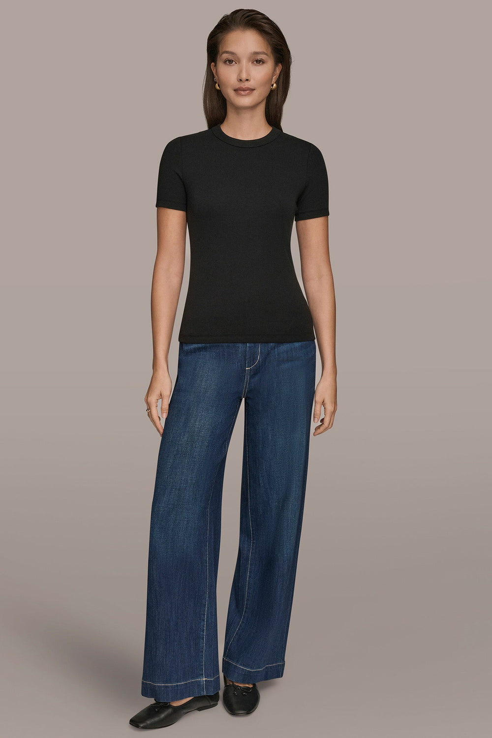 Donna Karan | SHORT SLEEVE CREW NECK TEE