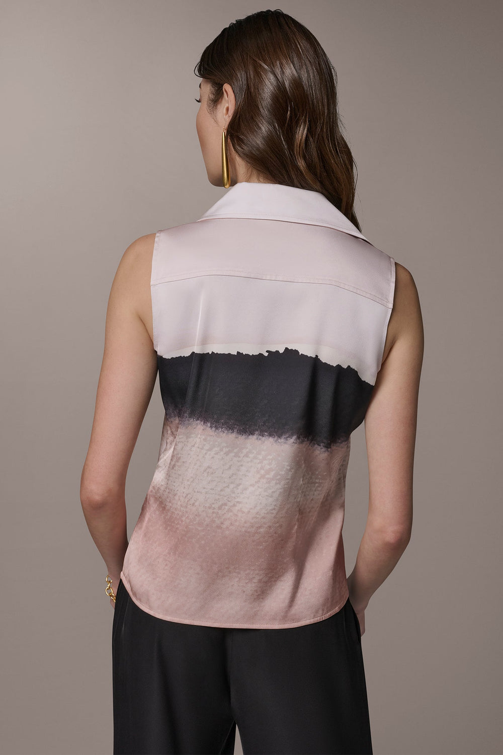 Donna Karan | SLEEVELESS HIGH-LOW BLOUSE