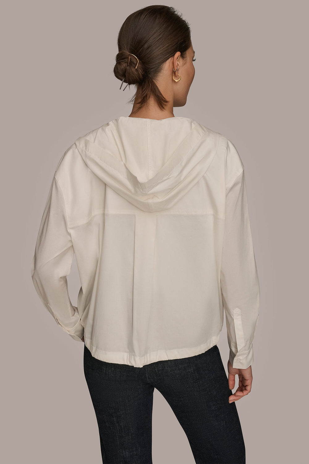 Donna Karan | HOODED BUTTON-DOWN SHIRT