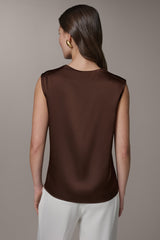 Donna Karan | PLEATED SHOULDER BLOUSE